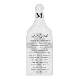 Laat God schriftuur inspiratie monogram Snijplank