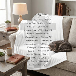 Laat God schriftuurlijke inspiratie Fleece Deken