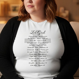 Laat God schriftuurlijke inspiratie Grote Maat T-shirt