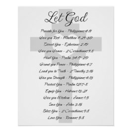 Laat God schriftuurlijke inspiratie Perfect Poster
