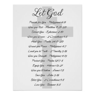 Laat God schriftuurlijke inspiratie Perfect Poster