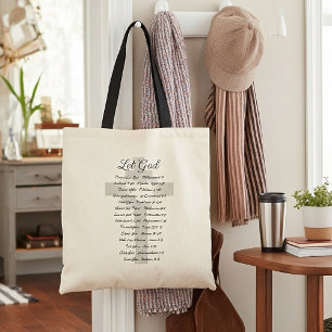 Laat God schriftuurlijke inspiratie Tote Bag
