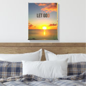 Laat God Sunset Canvas gaan. (Insitu (Slaapkamer))