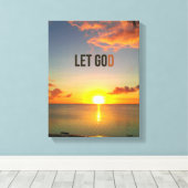 Laat God Sunset Canvas gaan. (Insitu (Houten vloer))