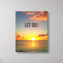 Laat God Sunset Canvas gaan.