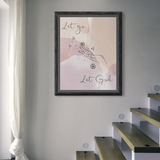 Laat God Wall Art Poster los