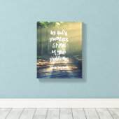 Laat God's beloftes op het Citaat van Problemen sc Canvas Afdruk (Insitu (Houten vloer))