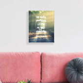 Laat God's beloftes op het Citaat van Problemen sc Canvas Afdruk (Insitu (Woonkamer))