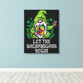 Laat grapjes beginnen canvas afdruk (Insitu (Houten vloer))