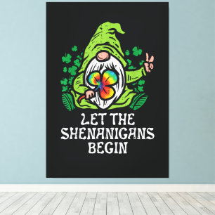 Laat grapjes beginnen canvas afdruk