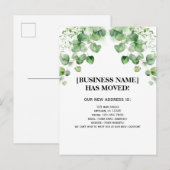 Laat Greenery Bedrijfs Verplaatsende Aankondiging Briefkaart (Voorkant / Achterkant)