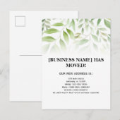 Laat Greenery Bedrijfs Verplaatsende Aankondiging Briefkaart (Voorkant / Achterkant)
