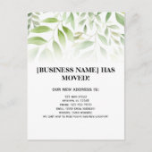 Laat Greenery Bedrijfs Verplaatsende Aankondiging Briefkaart (Voorkant)