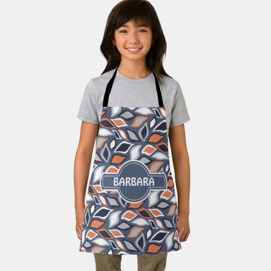 Laat grijs Sinaasappel minimaal patroon Schort (Insitu)