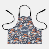 Laat grijs Sinaasappel minimaal patroon Schort (Voorkant)