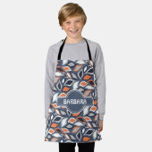 Laat grijs Sinaasappel minimaal patroon Schort (Gedragen)