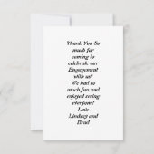 Laat Grill en Chill Verloving Dank u Kaarten (Achterkant)