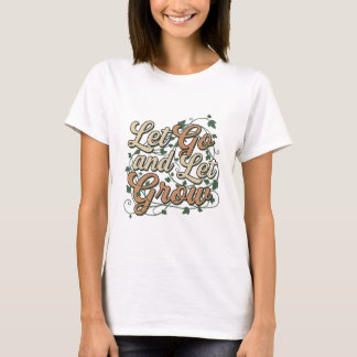Laat Groeien Aardse Botanische T-shirt Ontwerp