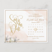 Laat groen 50e Jubileum de datum opslaan Aankondigingskaart (Voorkant)