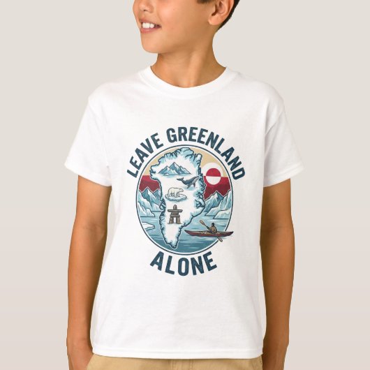 Laat Groenland met rust T-shirt (Voorkant)