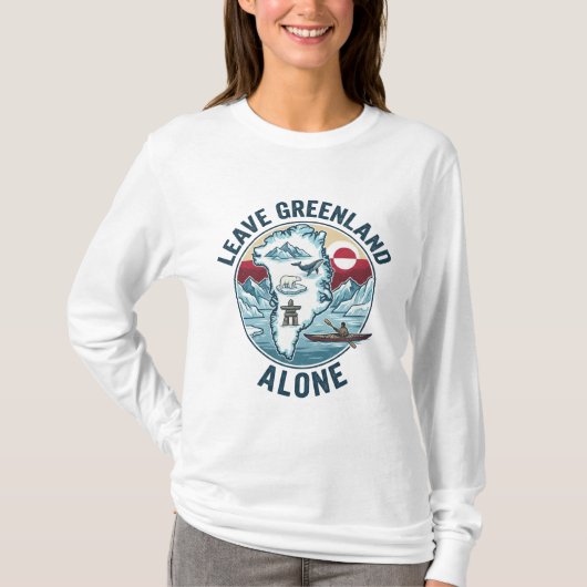 Laat Groenland met rust T-shirt (Voorkant)
