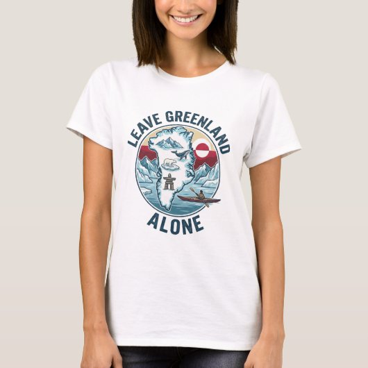 Laat Groenland met rust T-shirt (Voorkant)