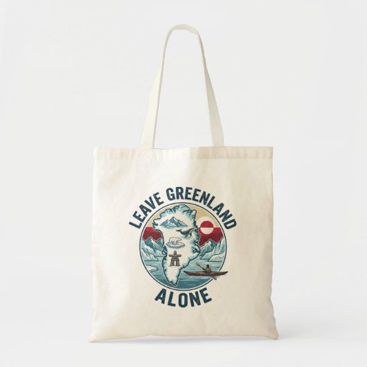 Laat Groenland met rust Tote Bag (Voorkant)