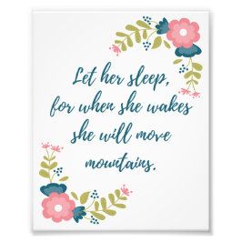 Laat haar 8x10 foto slapen foto afdruk