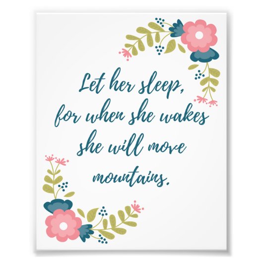 Laat haar 8x10 foto slapen foto afdruk (Voorkant)