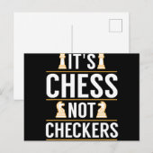 laat haar schaak los zonder de schaakspelers in te aankondigingskaart (Voorkant / Achterkant)