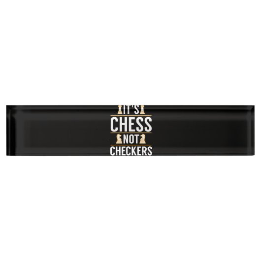 laat haar schaak los zonder de schaakspelers in te naambordje (Voorkant)