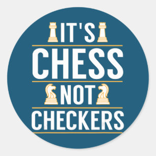 laat haar schaak los zonder de schaakspelers in te ronde sticker