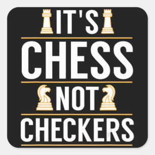 laat haar schaak los zonder de schaakspelers in te vierkante sticker