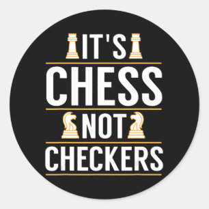 laat haar schaak los zonder de schaakspelers te co ronde sticker