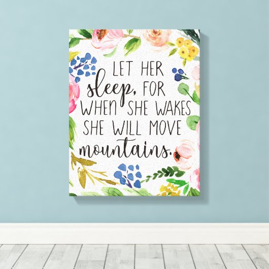 Laat haar slapen als ze Canvas maakt (Insitu (Houten vloer))