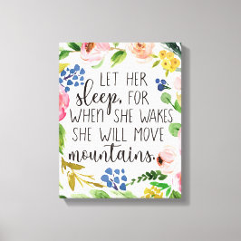 Laat haar slapen als ze Canvas maakt