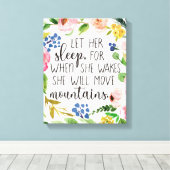 Laat haar slapen als ze Canvas maakt Afdruk (Insitu (Houten vloer))