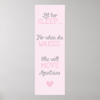 Laat haar slapen. poster