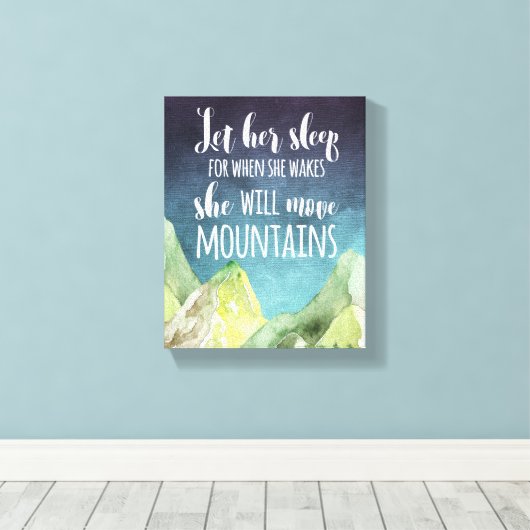 Laat haar slapen voor als ze gewikkeld canvas wakk (Insitu (Houten vloer))