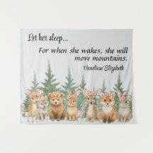 Laat haar slapen Woodland Animal Feminine Nursery