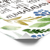 Laat haar Waterverf Floral Nursery afdrukken Foto Afdruk (Hoek)