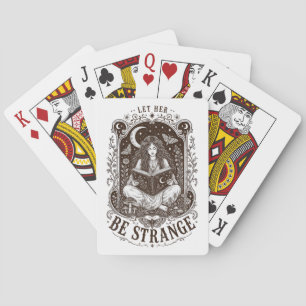 Laat Haar Wezenswaardige Hekserige Feministische H Pokerkaarten
