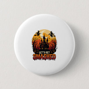 Laat Halloween Kasteel van Geestenhekserij P Ronde Button 5,7 Cm