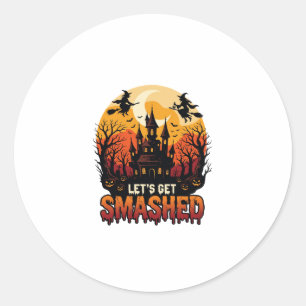 Laat Halloween Kasteel van Geestenhekserij P Ronde Sticker