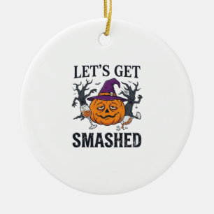 Laat Halloween Pompoen Heksenhoed Wijn G Kapot Gaa Keramisch Ornament