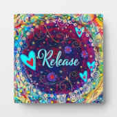 Laat harten bloemenschild Inspirerend ezel vrij Fotoplaat (Voorkant)