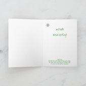 Laat Heaven & Natuur de kerstvogel zingen Feestdagen Kaart (Binnen)