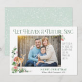 Laat Heaven & Natuur zingen Custom Photo Woodland Feestdagenkaart (Voorkant / Achterkant)
