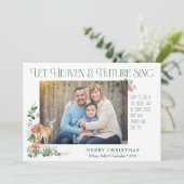 Laat Heaven & Natuur zingen Custom Photo Woodland Feestdagenkaart (Staand voorkant)