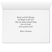 Laat Heaven Rejoice Kerstmis Poinsettia op zwart (Binenzijde Horizontaal (Onderkant))